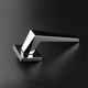 door handle / metal / contemporary / silver finish
