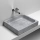 countertop washbasin / natural stone / rectangular / contemporary