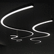 hanging light fixture / LED / curved / IP20