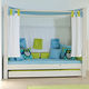 canopy bed / pull-out / single / contemporary