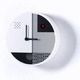 contemporary clock / wall-mounted / analog / lacquered wood