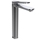 washbasin mixer tap / floor-mounted / chromed metal / indoor