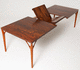 Scandinavian design dining table / rosewood / rectangular / extending