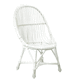 rustic style armchair / rattan / white / for hotel