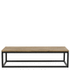 contemporary coffee table / wooden / painted steel / rectangular