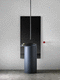 free-standing washbasin / stone resin / resin / with towel rack