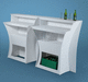 bar counter / polypropylene / upright / illuminated
