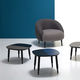 contemporary side table / ash / laminate / for hotel