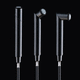 cylindrical hand shower / chromed metal / contemporary / colorless