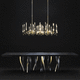 black dining table / original design / solid wood / ash
