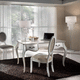 free-standing desk / New Baroque design / wooden / white