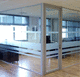 removable partition / modular / glass / aluminum