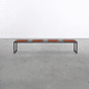 contemporary bench / steel / without backrest / without armrests