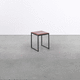 contemporary stool / leather / steel base / sled base