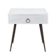 traditional bedside table / MDF / plywood / iron base