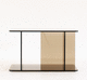 contemporary sideboard table / tempered glass / tempered glass base / rectangular