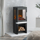 electric heating stove / 0 - 5 kW / free-standing / 3-sided