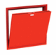 wall access hatch / square / galvanized steel / fire-retardant