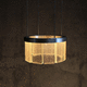 minimalist design ceiling light / round / glass / LED