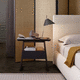 contemporary side table / wooden / wooden base / rectangular