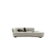 round sofa / contemporary / linen / white