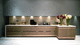 contemporary kitchen / walnut / island / L-shaped