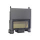 closed wood hearth / 1-sided / steel
