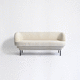 contemporary sofa / velvet / customizable color / 3-seater