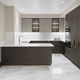 contemporary kitchen / wooden / glass / quartz