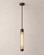 pendant lamp / brass / frosted glass / vintage