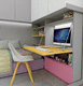 contemporary desk / laminate / panel end / child's