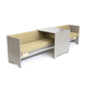 contemporary sofa / fabric / customizable / built-in table