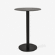contemporary high bar table / laminate / powder-coated steel base / round