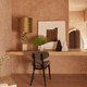 contemporary lampshade / fabric / silk / brass