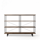 room divider shelf / contemporary / stainless steel / laminate