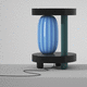contemporary side table / wooden / Murano glass / wooden base