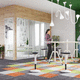 contemporary office stool / fabric / swivel / commercial