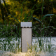 stainless steel bollard light / garden / contemporary / with tempered glass diffuser