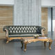 traditional sofa / leather / contract