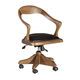 traditional office chair / indoor / wooden / upholstered