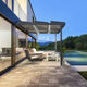 self-supporting pergola / wall-mounted / aluminum / polycarbonate canopy