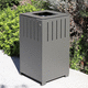public trash can / thermo-lacquered steel / outdoor / contemporary
