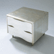 contemporary bedside table / lacquered wood / rectangular / with drawer