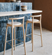 contemporary bar chair / indoor / beech / oak