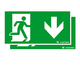 ceiling emergency light / rectangular / LED / polycarbonate