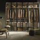 modular wardrobe / contemporary / smoked glass / metal