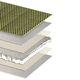 roof sandwich panel / for partition wall / for floor / aluminum facing