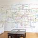 contemporary wallpaper / panoramic / urban motif / map