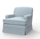 contemporary armchair / fabric / solid wood / with removable cover