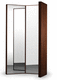 free-standing mirror / contemporary / rectangular / wooden